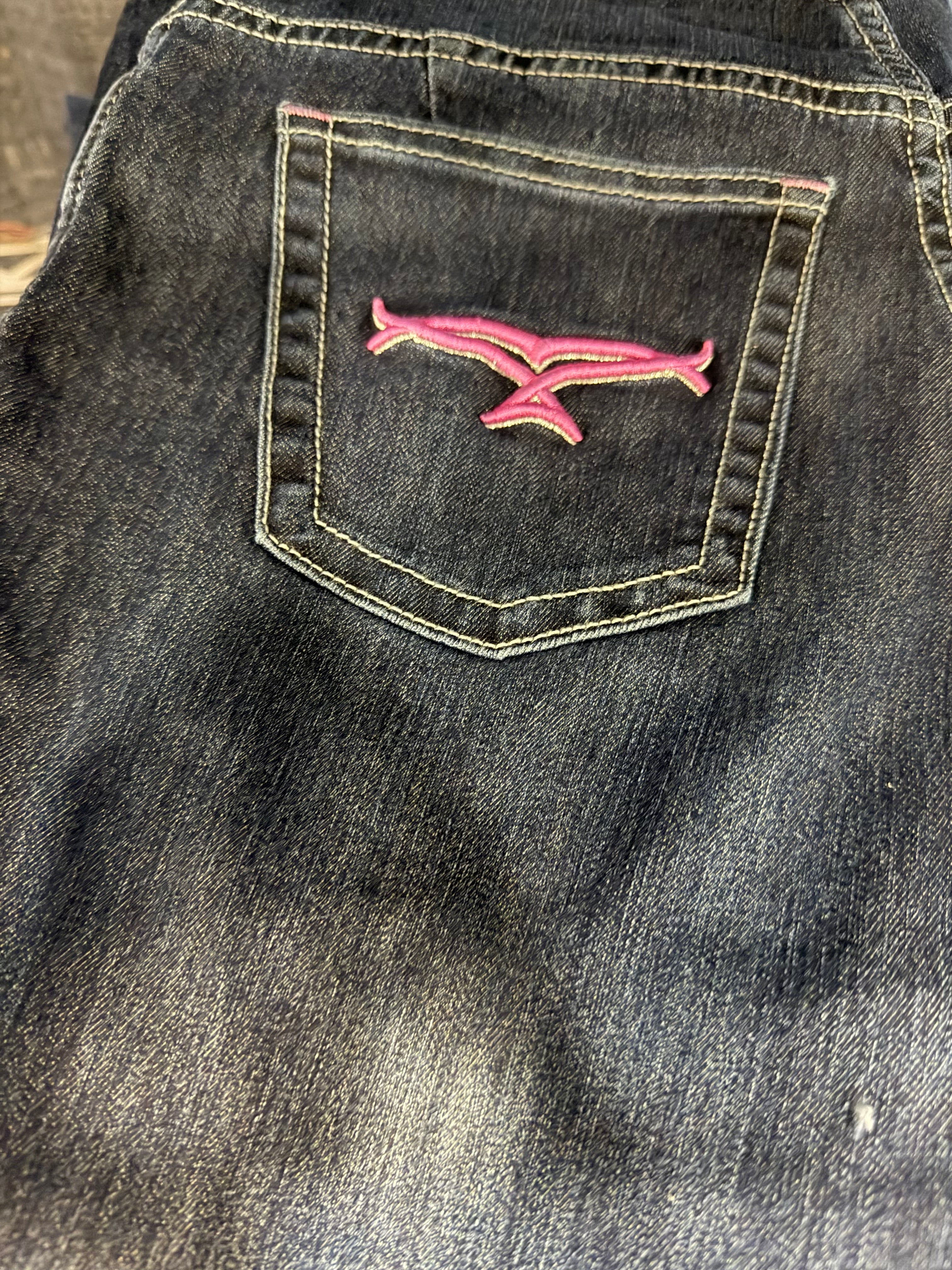 RAWHIDE BOOTCUT JEAN PINK STITCH