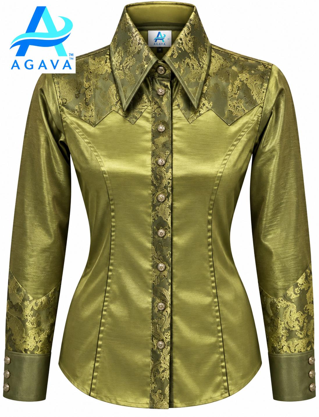 Paisley- Gold Olive