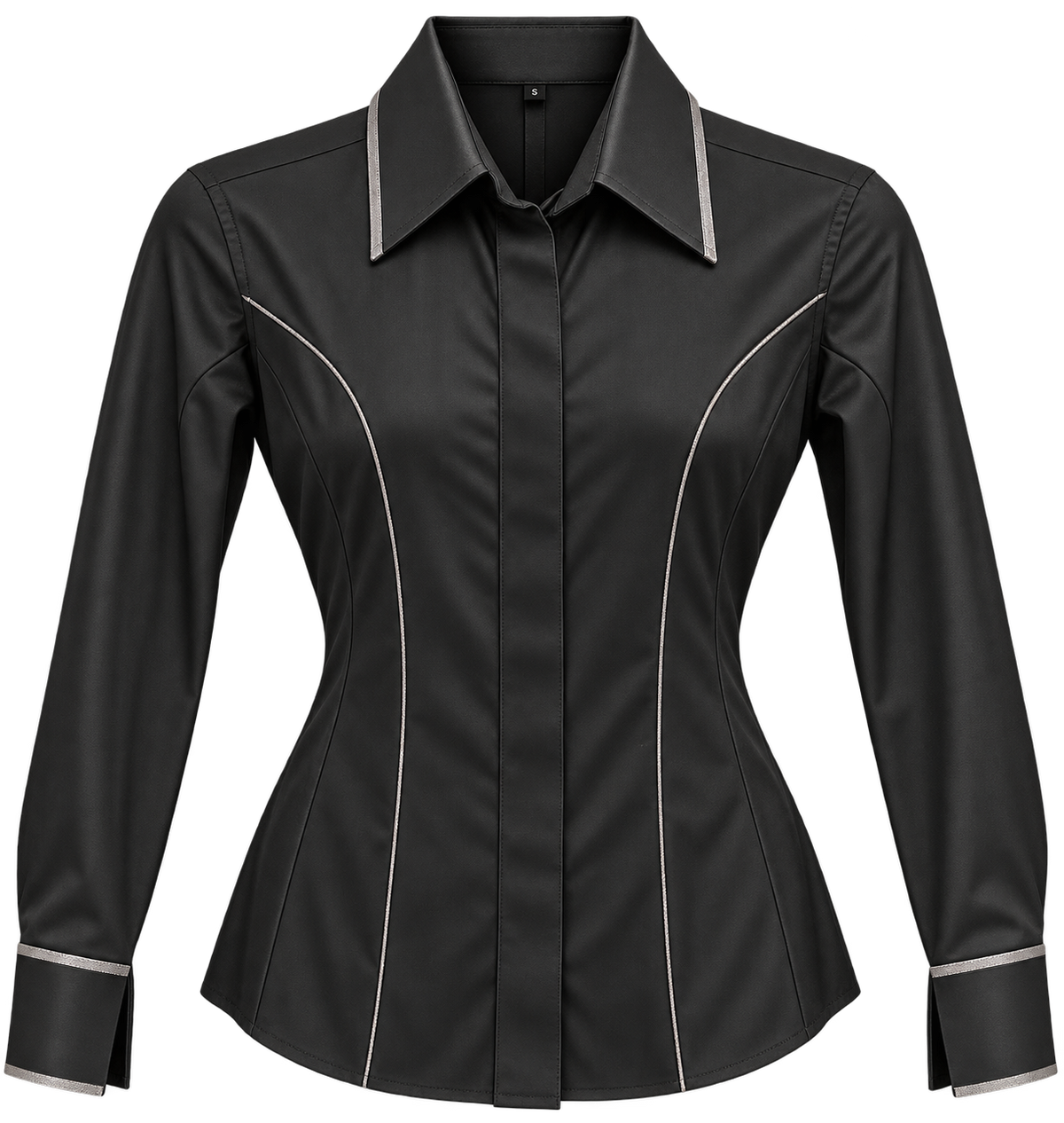 SOLID- Black with Piping