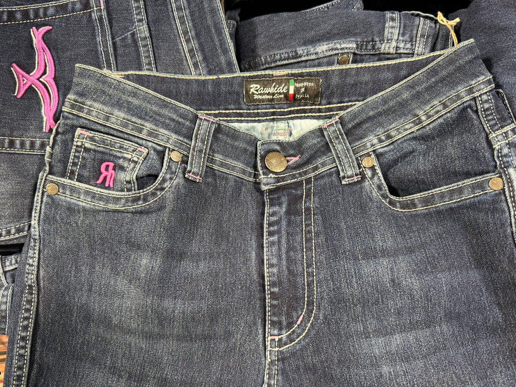RAWHIDE BOOTCUT JEAN PINK STITCH